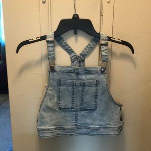 Denim overall top